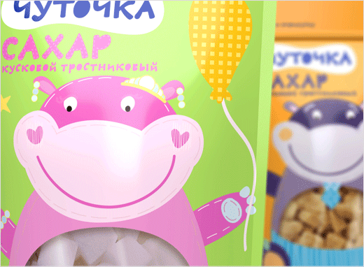 可愛插畫風 ЧУТОЧКА 食糖包裝設計