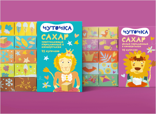 可愛插畫風 ЧУТОЧКА 食糖包裝設計