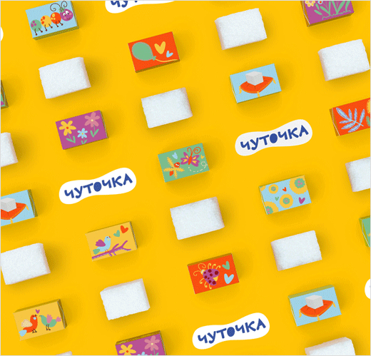 可愛插畫風 ЧУТОЧКА 食糖包裝設計