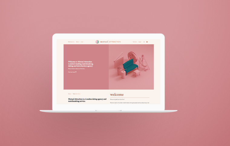 Mutual Attraction “相互吸引力”約會與婚介服務機構標志設計VI設計