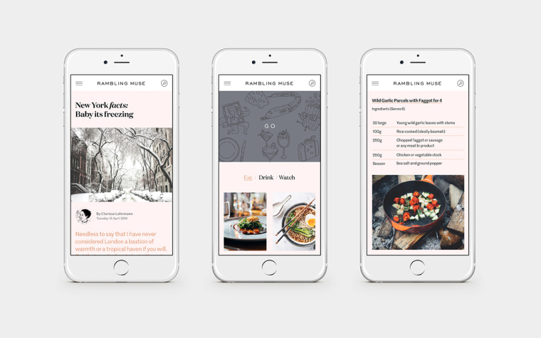 Rambling繆斯餐飲品牌形象設計-手機網站設計