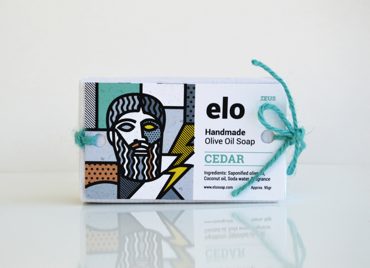 Elo希臘100％橄欖油純天然手工肥皂包裝設計“神話人物插畫“篇－上海包裝設計公司