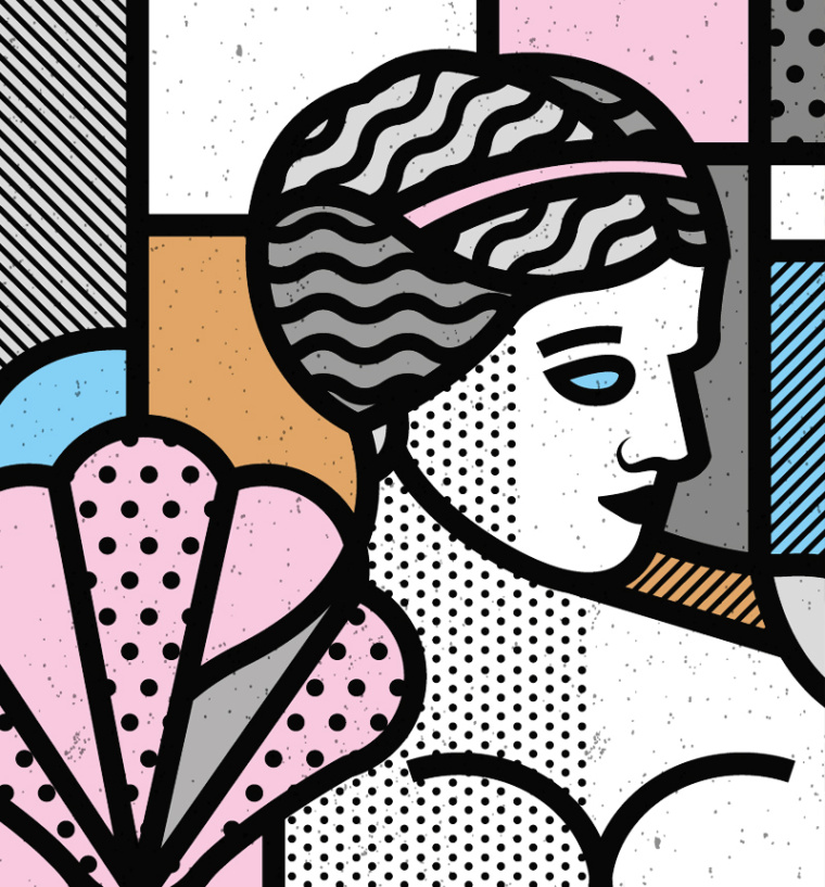 Elo希臘100％橄欖油純天然手工肥皂包裝神話人物插畫設計