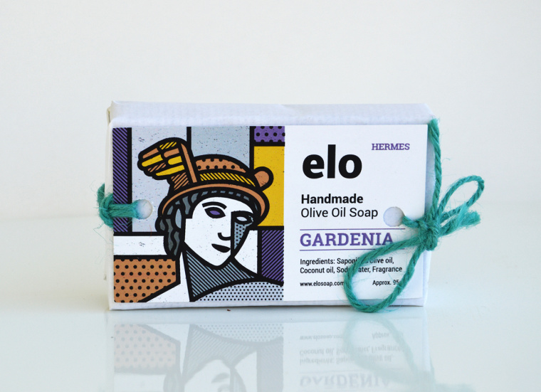 Elo希臘100％橄欖油純天然手工肥皂包裝設計“神話人物插畫“篇－上海包裝設計公司