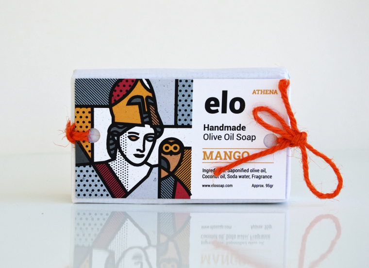 Elo希臘100％橄欖油純天然手工肥皂包裝設計“神話人物插畫“篇－上海包裝設計公司