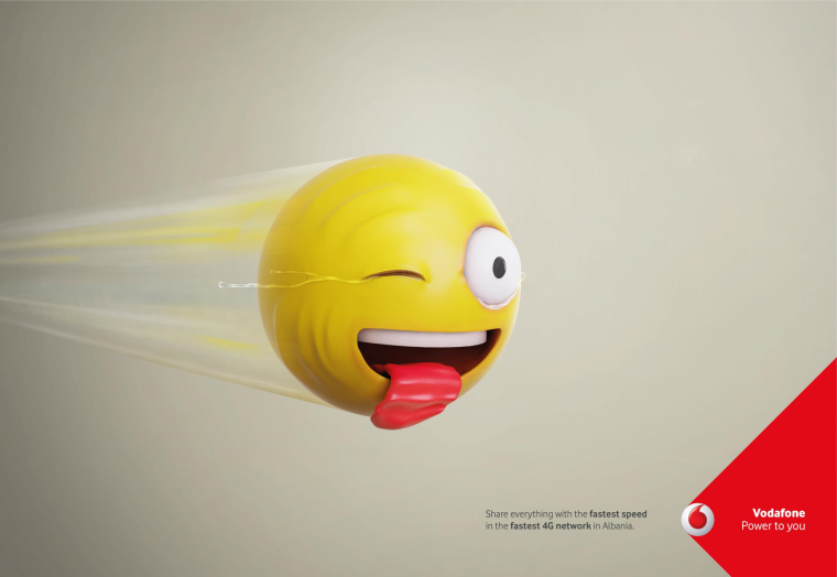 沃達豐4G網絡平面創意廣告“速度眼淚”篇-上海尚略廣告公司