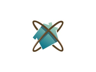 青瓦3D房子的logo設計