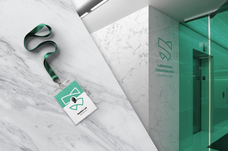 上海VI設計公司-抽象線條 Santino Lisi 牙醫品牌標志設計VI設計