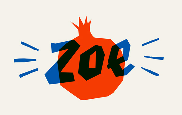 Zoe 石榴汁果汁包裝設計“剪紙拼貼”篇-上海包裝設計公司