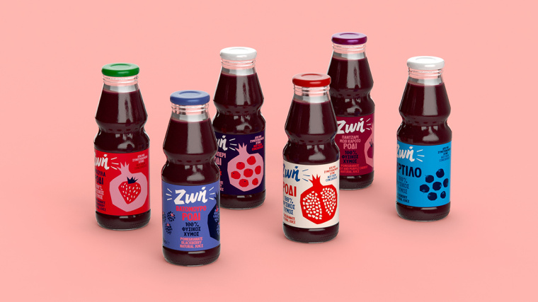 Zoe 石榴汁果汁包裝設計“剪紙拼貼”篇-上海包裝設計公司