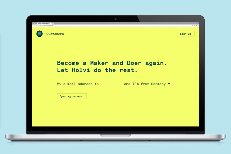 銀行品牌Holvi視覺形象VI設(shè)計，被圓角軟化的多邊形創(chuàng)意