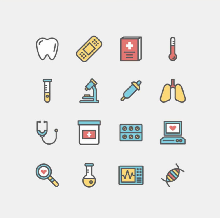 上海平面設計公司分享一組醫療圖標設計