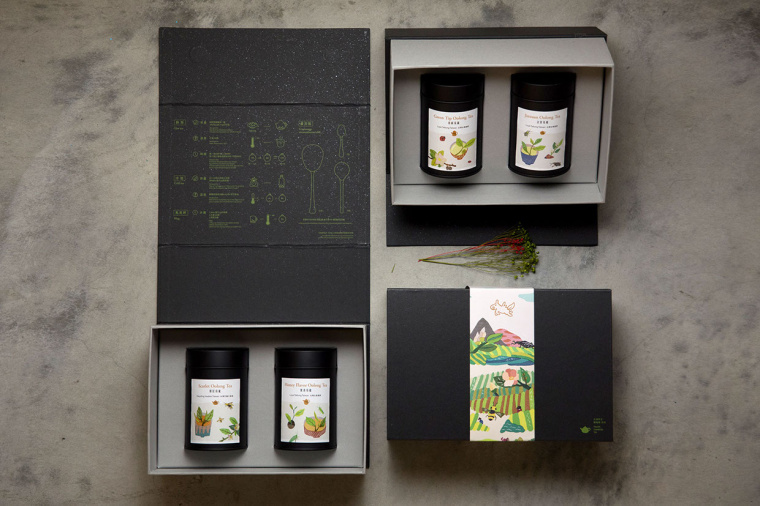 臺灣芳香茶茶葉包裝設計”臺灣風光與植物合集篇“