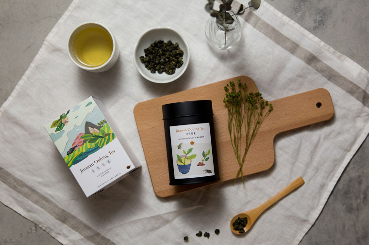 臺灣芳香茶茶葉包裝設計”臺灣風光與植物合集篇“