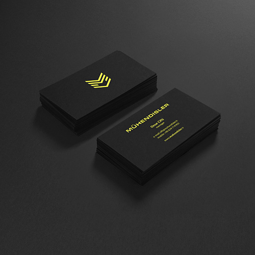 Mhendisler建筑公司幾何線條風格企業VI設計