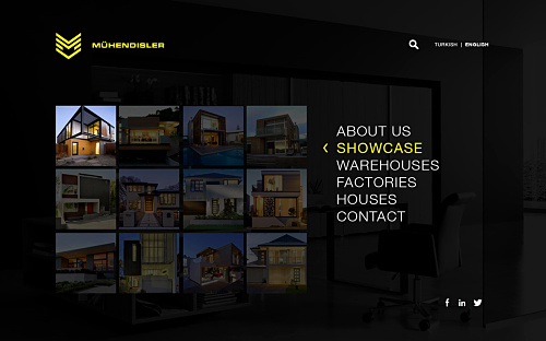 Mhendisler建筑公司幾何線條風格企業VI設計