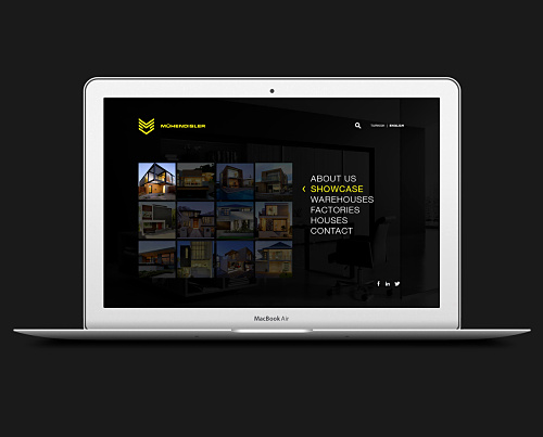 Mhendisler建筑公司幾何線條風格企業VI設計