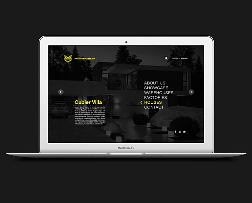 Mhendisler建筑公司幾何線條風格企業VI設計