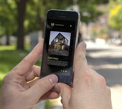 Mhendisler建筑公司幾何線條風格企業VI設計