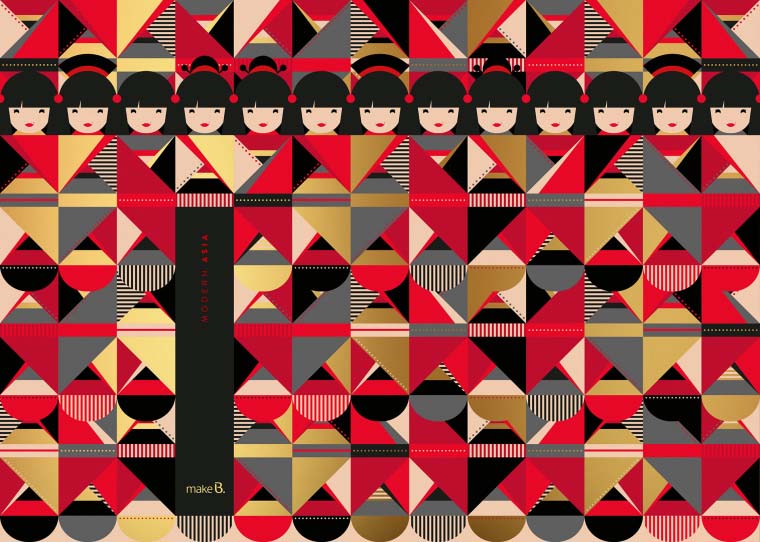 驚艷您眼球的Make B.口紅包裝設計，一股濃郁艷麗的東方風情插畫