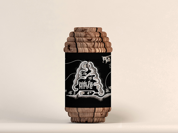 像蜂巢的蜂蜜蜂膠創意包裝設計-上海包裝設計公司