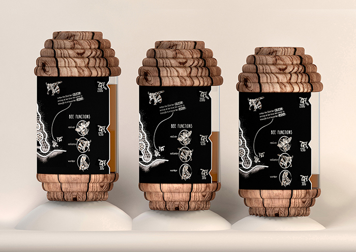 像蜂巢的蜂蜜蜂膠創意包裝設計-上海包裝設計公司