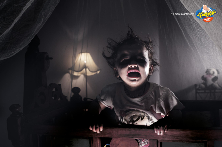 印度Kiddo''''s紙尿褲平面創意廣告“噩夢”篇-上海廣告設計公司