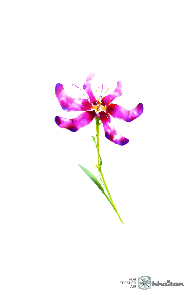印度Khaitan排氣扇平面創(chuàng)意廣告“水墨花”襪子篇-上海品牌設(shè)計(jì)公司