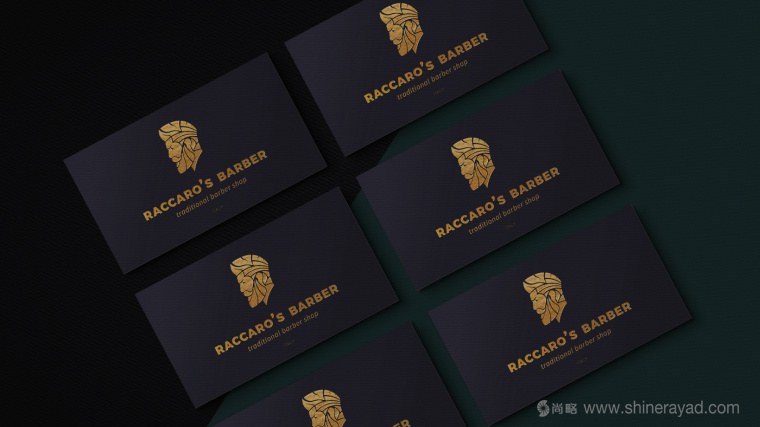 Raccaros-Barber 傳統美發連鎖店理發師人物logo設計-上海logo設計公司