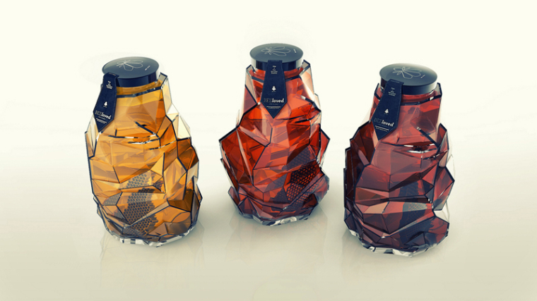 BEELOVE夸張造型蜂蜜包裝設計