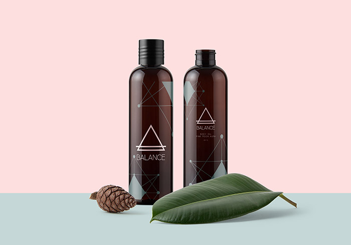 BALANCE天然有機草本精油與瑜伽健身器材標志設計包裝設計