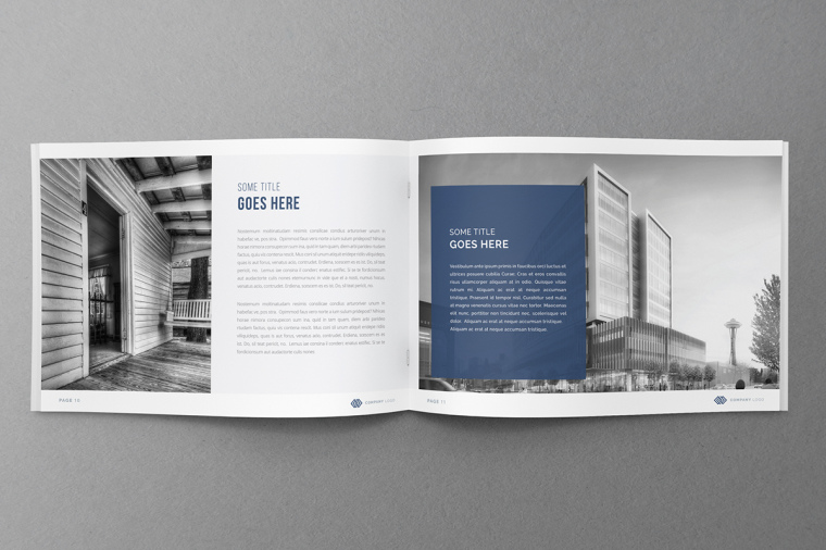 商務風格品牌藍色公司簡介手冊設計上海畫冊設計公司