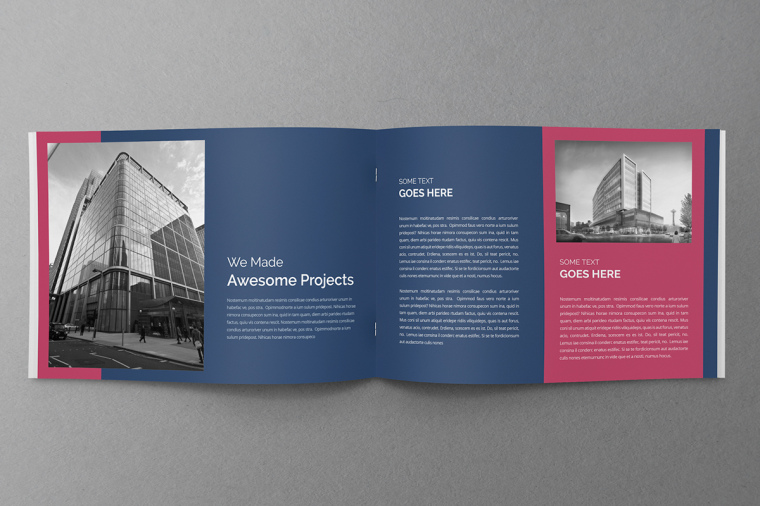 商務風格品牌藍色公司簡介手冊設計上海畫冊設計公司