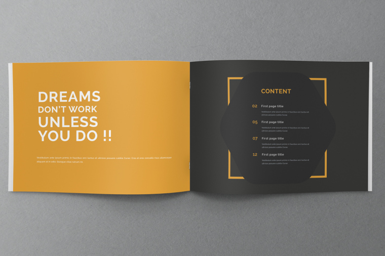 黃色線框風格年報宣傳冊設計-上海畫冊設計公司