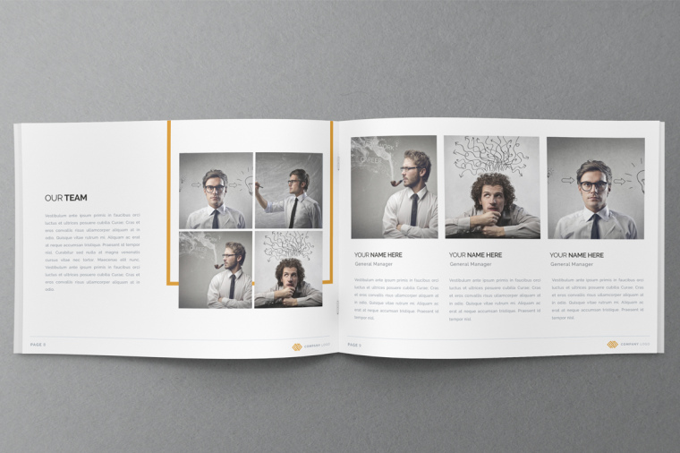 黃色線框風格年報宣傳冊設計-上海畫冊設計公司