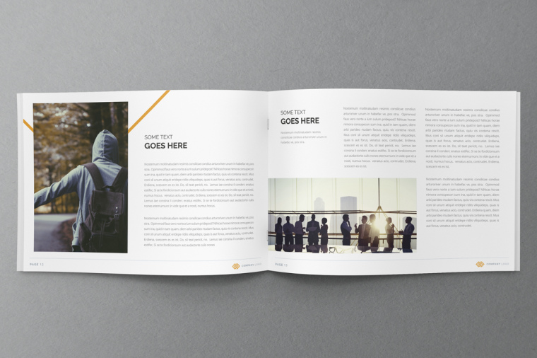 黃色線框風格年報宣傳冊設計-上海畫冊設計公司