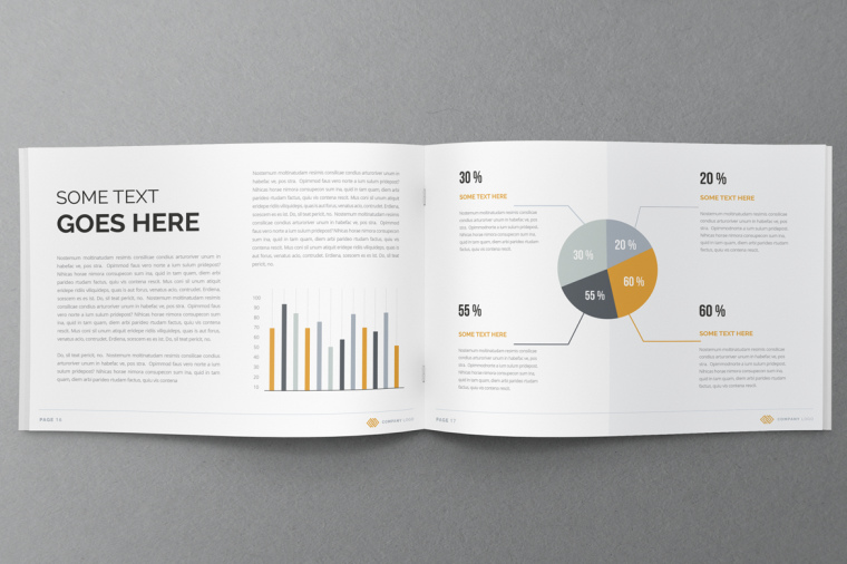 黃色線框風格年報宣傳冊設計-上海畫冊設計公司