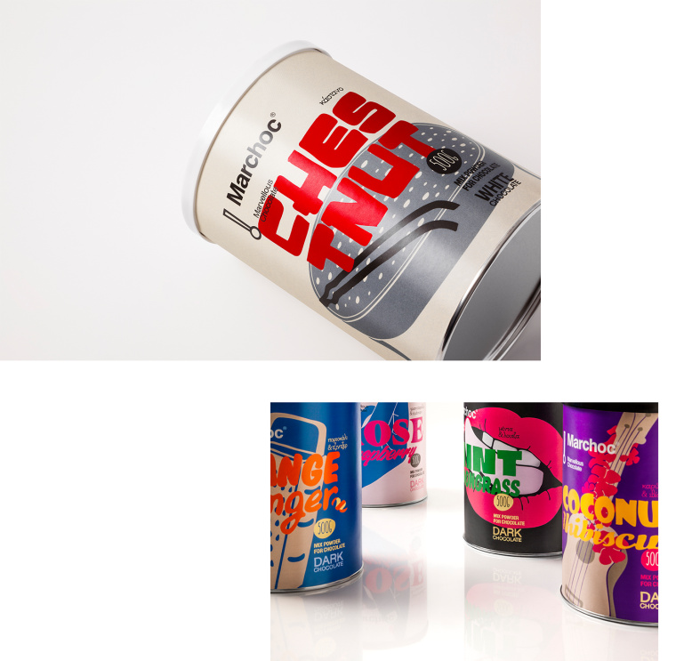Marchoc 系列風味灌裝巧克力飲料沖劑包裝設計-上海包裝設計公司