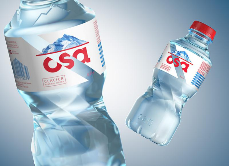 OSAY天然礦泉水包裝標簽設計包裝瓶型設設計-上海包裝設計公司欣賞