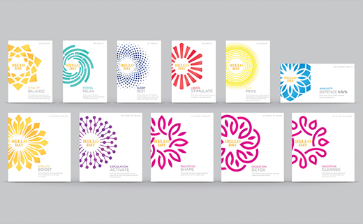 Hello Day 膳食保健營養品品牌春季保養品包裝設計