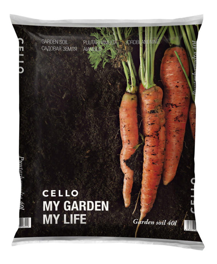 實景照片式大提琴花園品牌土壤有機肥料包裝設計-上海包裝設計公司