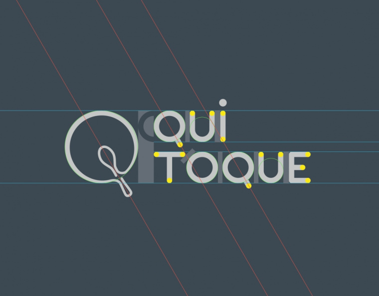 QUI TOQUE 外賣餐飲食材公司品牌logo設計-logo標準化制圖設計-上海品牌設計公司