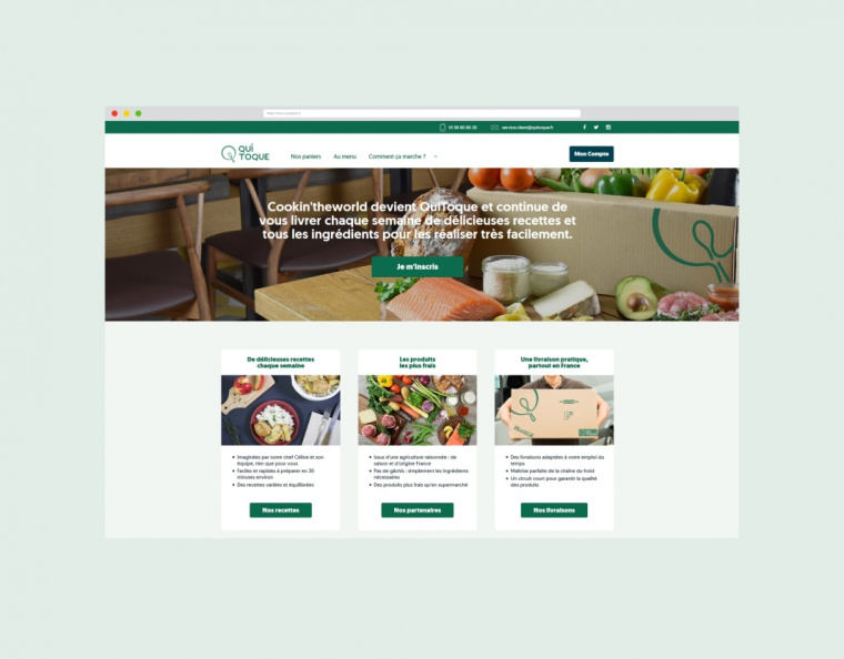 QUI TOQUE 外賣食材餐飲網站設計-上海品牌設計公司