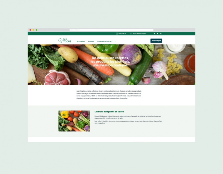 QUI TOQUE 外賣食材餐飲網站設計-上海品牌設計公司