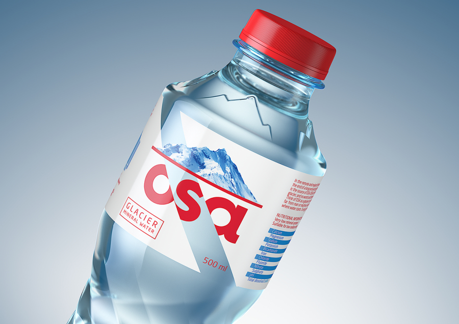 OSAY天然礦泉水包裝標簽設計包裝瓶型設設計-上海包裝設計公司欣賞