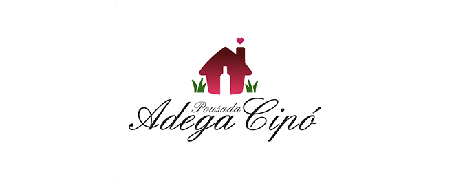 40+最佳創意房屋logo設計-房子與紅酒-上海logo設計公司