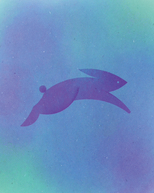 13個彩色動物兔子logo設計——由13個圓圈標準化制圖創造的logo