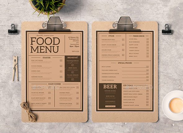 30個(gè)現(xiàn)代復(fù)古風(fēng)格餐廳餐飲菜單設(shè)計(jì)模版欣賞-上海餐飲品牌設(shè)計(jì)公司