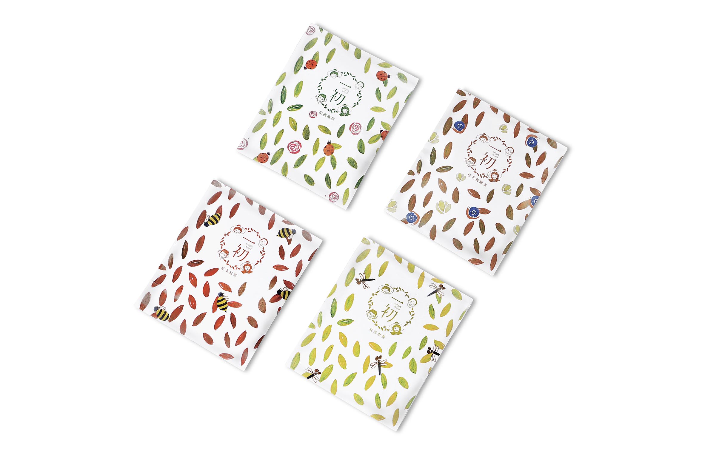 涂鴉插畫風格臺灣一初品牌有機茶葉包裝設計-上海包裝設計公司分享