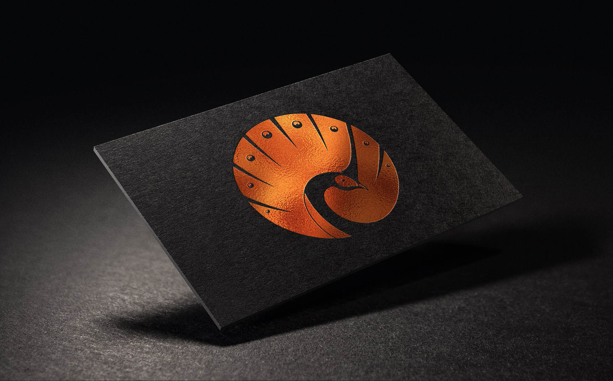 意大利孔雀咖啡烘焙品牌極簡主義平面幾何孔雀LOGO設計-上海品牌logo設計公司